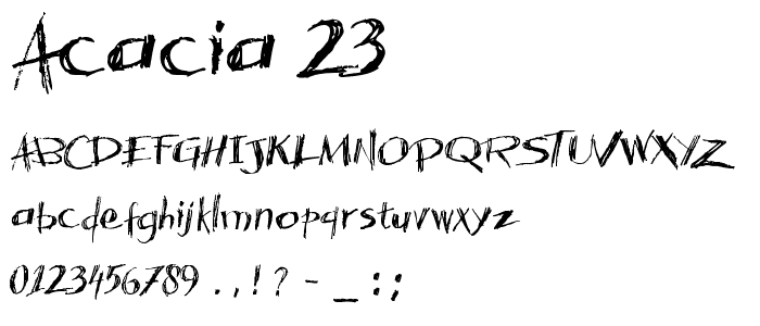 Acacia 23 font
